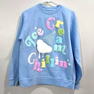 Ice Cream Chillin Blue Sweater - BlackPink and Selena Gomez Merchandise